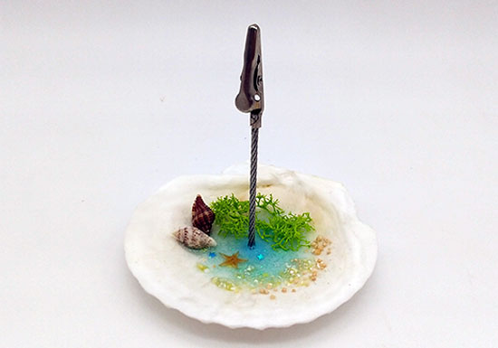 貝がらメモスタンド作り 公式 淡水魚水族館の栃木県なかがわ水遊園